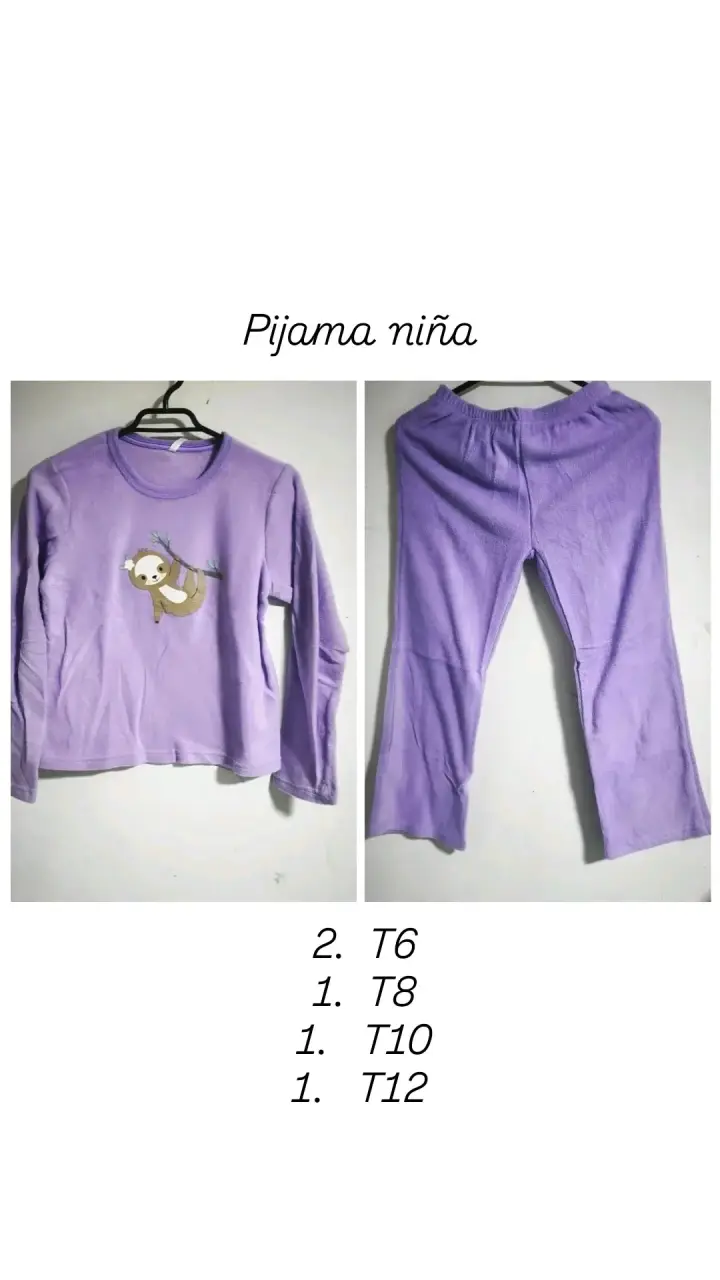 Pijama niña estampado perezosos - 3