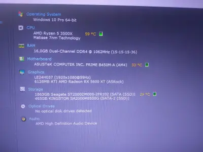PC con AMD Ryzen 5 3500X y 16GB RAM - miniatura 1