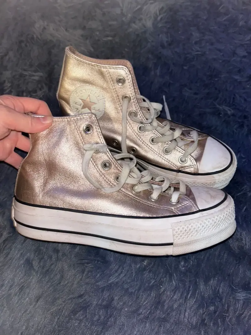 Zapatillas Converse plateadas - 3