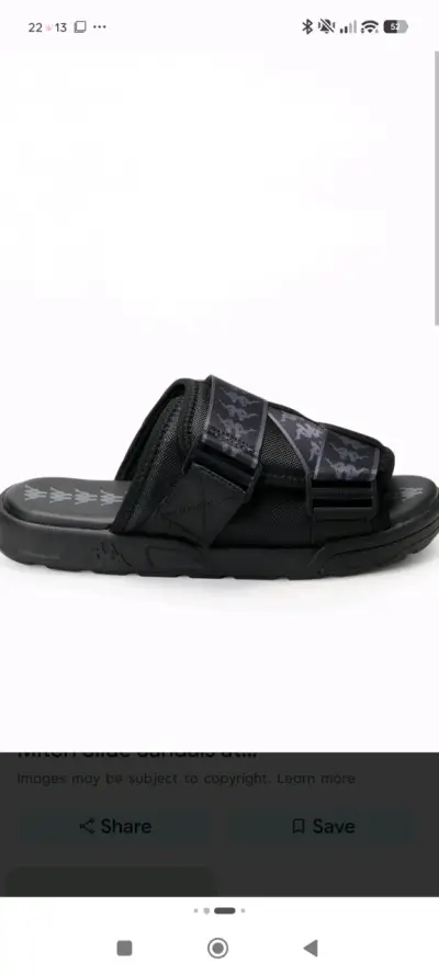 Sandalias negras ajustables kappa talla 38 24.5 cm - miniatura 1