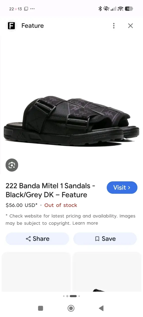 Sandalias negras ajustables kappa talla 38 24.5 cm - 2