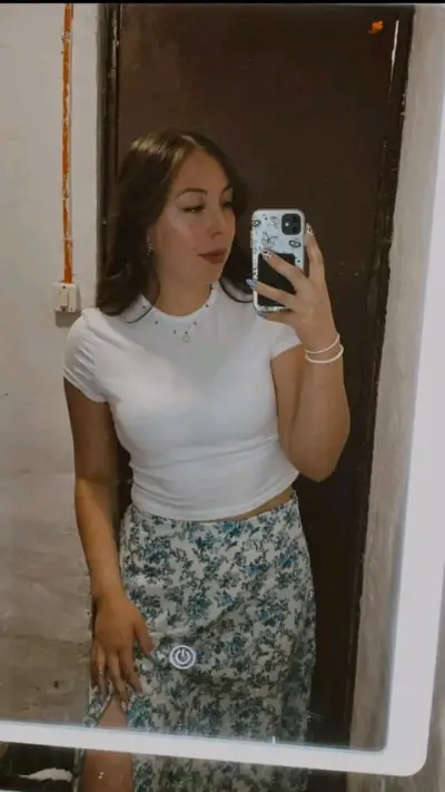 Falda larga floral azul - miniatura 3