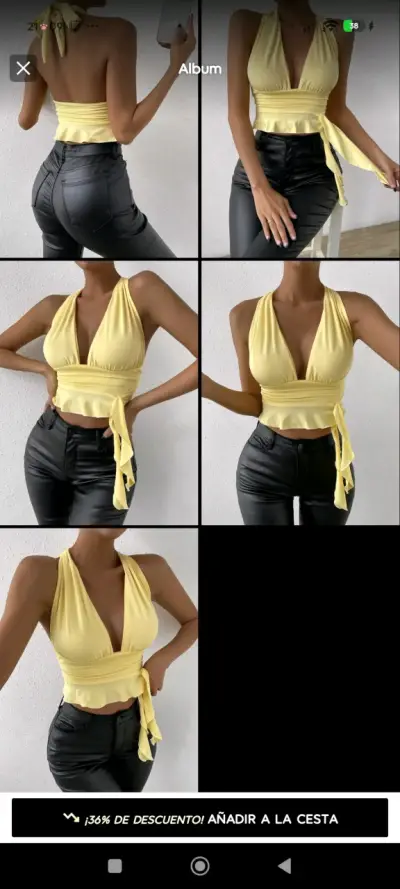Top amarillo estilo halter - miniatura 1