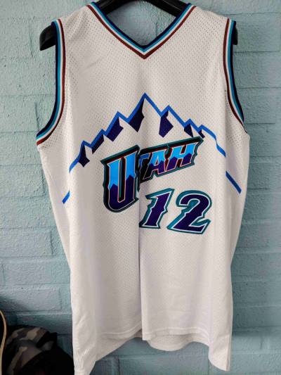 Camiseta Utah Jazz blanca retro - miniatura 1