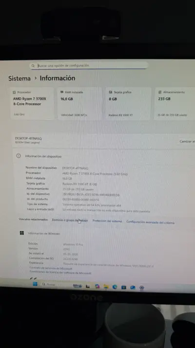 PC Gamer Ryzen 7 + RX 5500 XT 8GB | 16GB RAM RGB | - miniatura 2