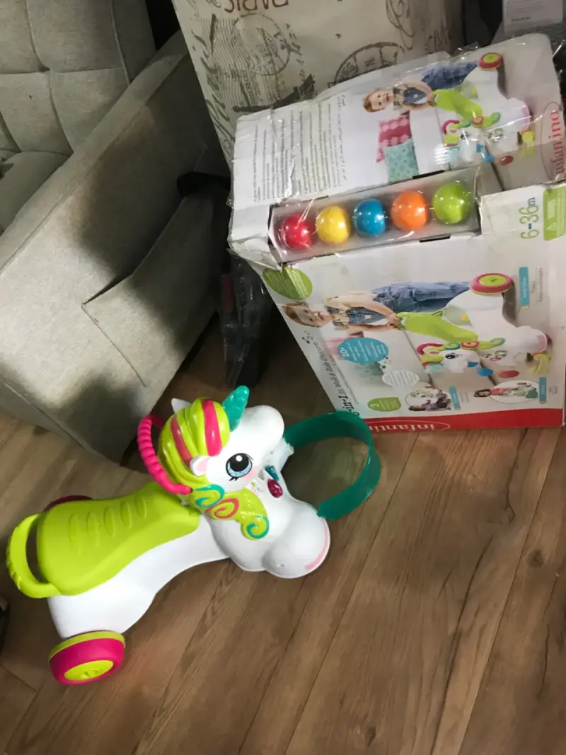 Andador unicornio infantil multicolor - 5