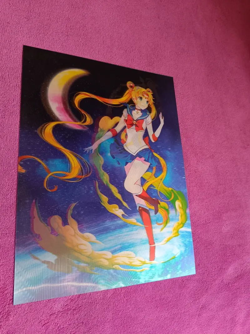 Póster 3D anime Sailor Moon y Nico Robin one piece - 3