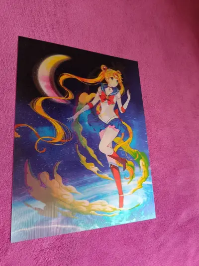 Póster 3D anime Sailor Moon y Nico Robin one piece - miniatura 3