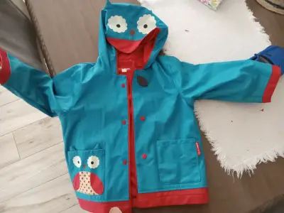 Chaqueta infantil impermeable azul - miniatura 1
