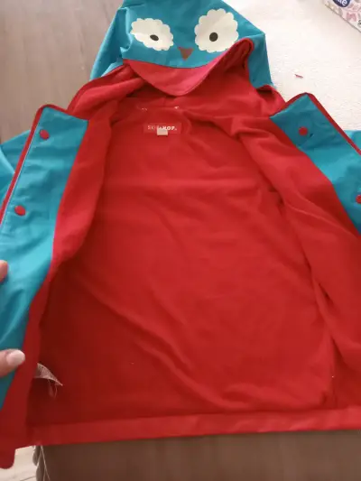 Chaqueta infantil impermeable azul - miniatura 4
