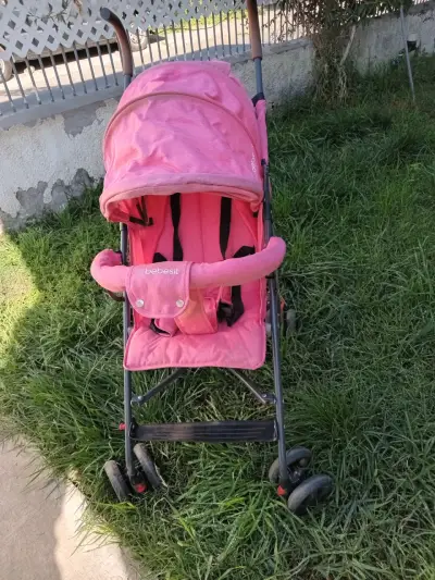 Coche para bebé rosa Bebesit - miniatura 1