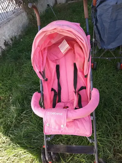 Coche para bebé rosa Bebesit - miniatura 4