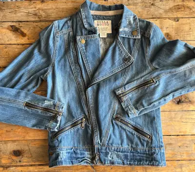 Chaqueta Billabong de mezclilla tipo Biker - miniatura 5