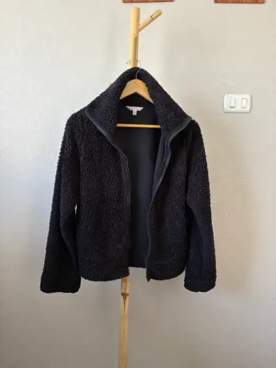 Chaqueta negra de sherpa - miniatura 1