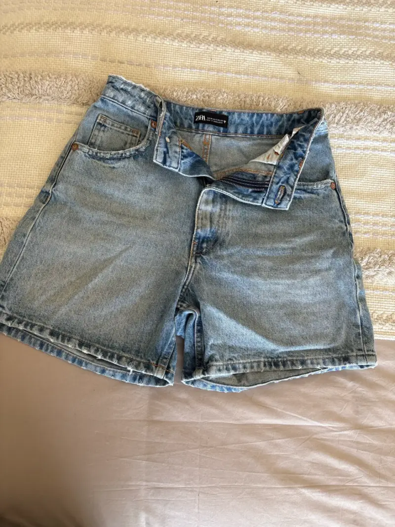 Shorts de mezclilla azul claro - 3