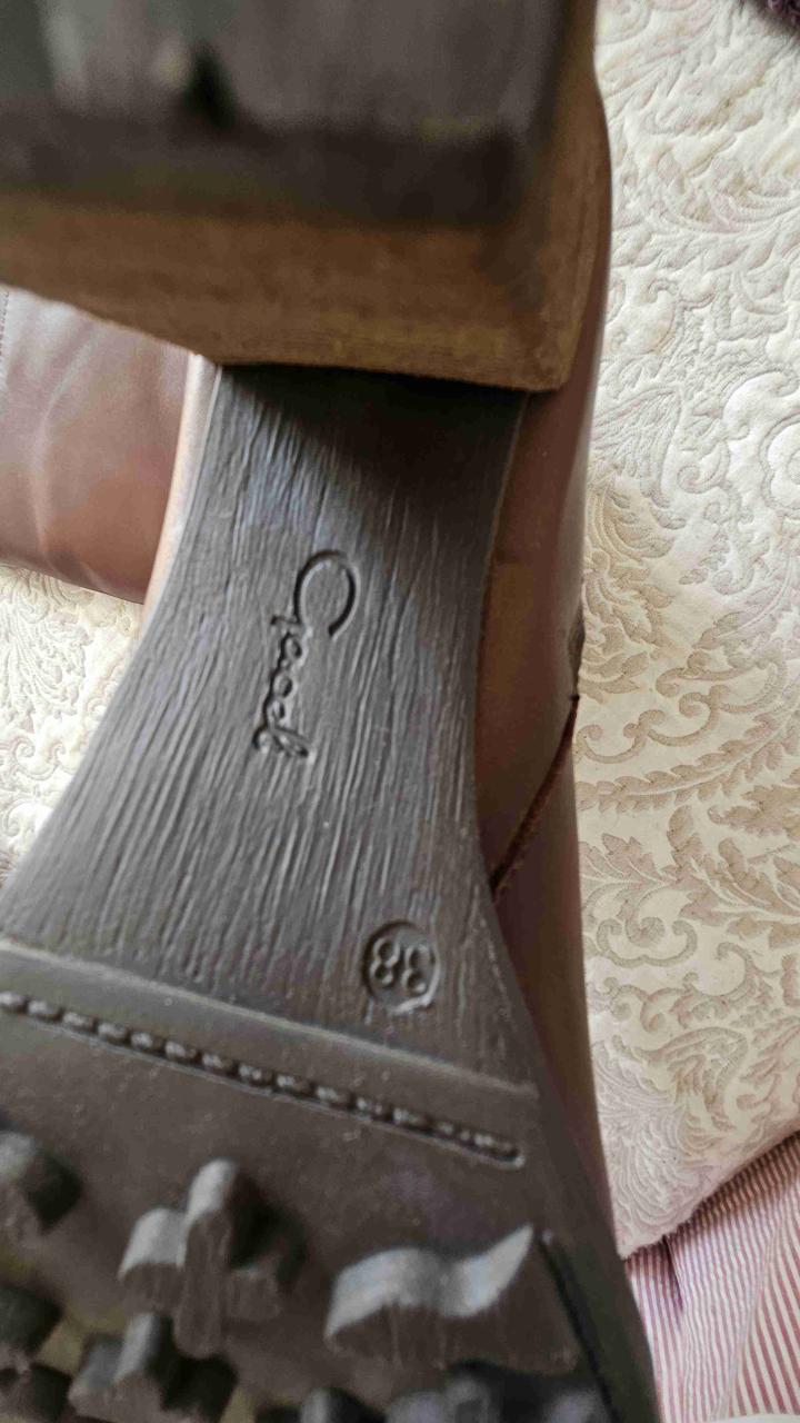 Botas largas de cuero marrón - 6
