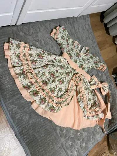 Vestido floral vintage - miniatura 1