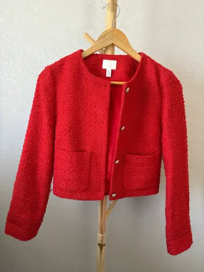 Chaqueta roja de lana - miniatura 1
