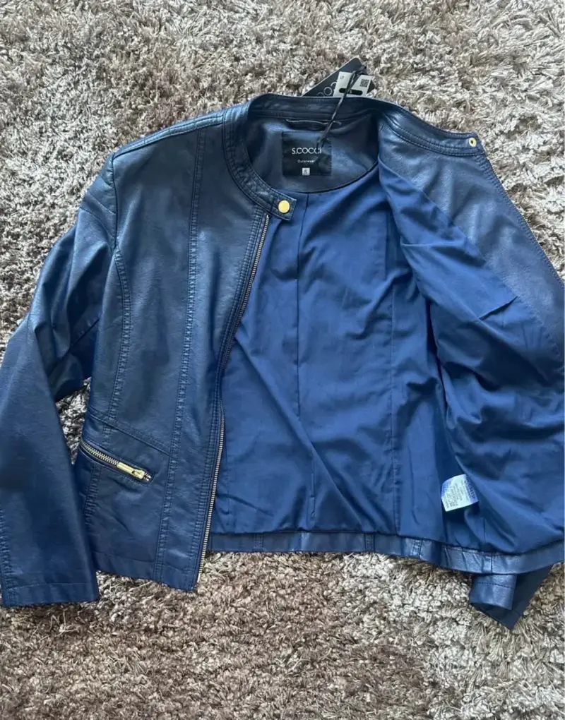 Chaqueta de cuero azul S.Coco - 2