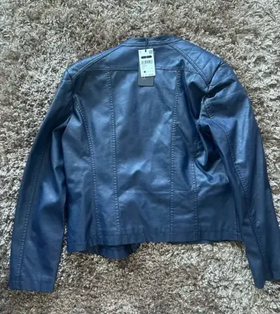 Chaqueta de cuero azul S.Coco - miniatura 3