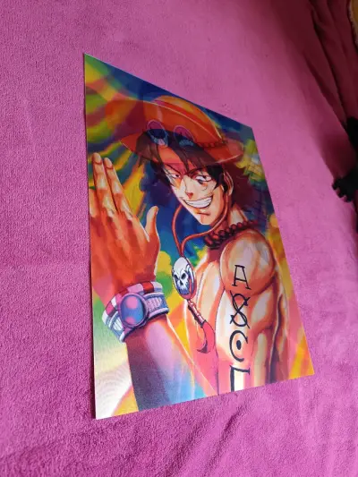 Poster 3D de anime colorido - miniatura 1