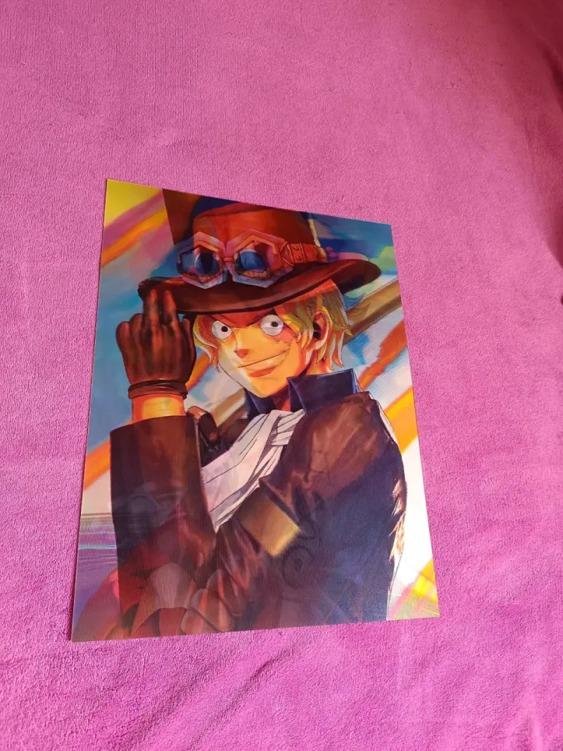 Poster 3D de anime colorido - 2