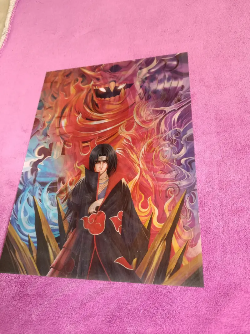 Poster 3D de anime colorido - 4