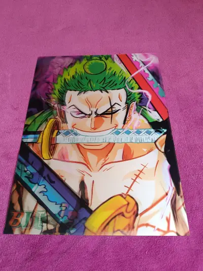 Poster 3D Zoro Roronoa anime - miniatura 3