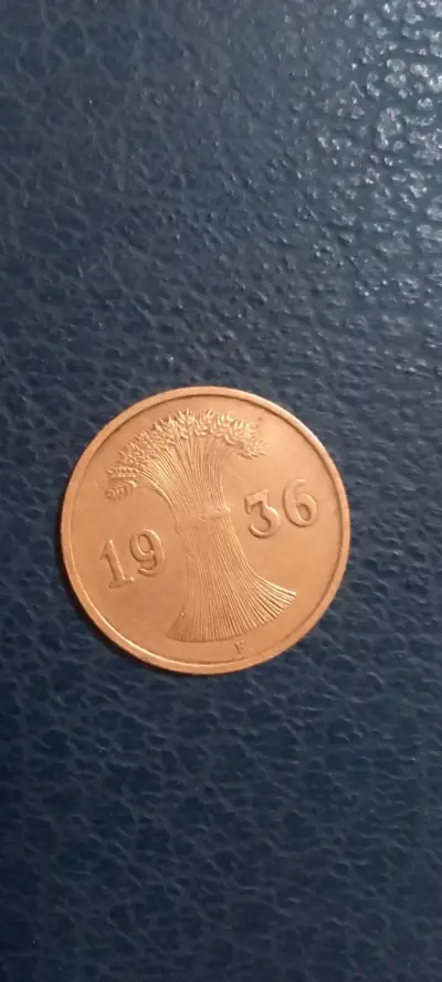 Moneda antigua Alemania 1 reichspfennig 1936 - miniatura 1