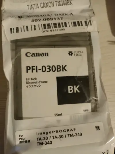 Cartucho de tinta Canon PFI-030BK - miniatura 1