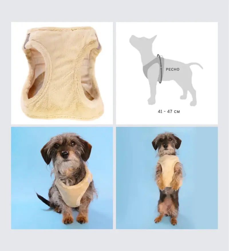 Arnés plush peludo para perros - 5