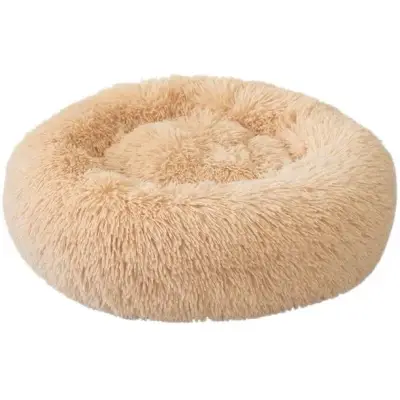 Cama redonda 60cm para mascotas beige - miniatura 1