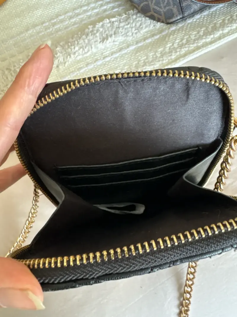 Cartera negra acolchada pequeña - 3