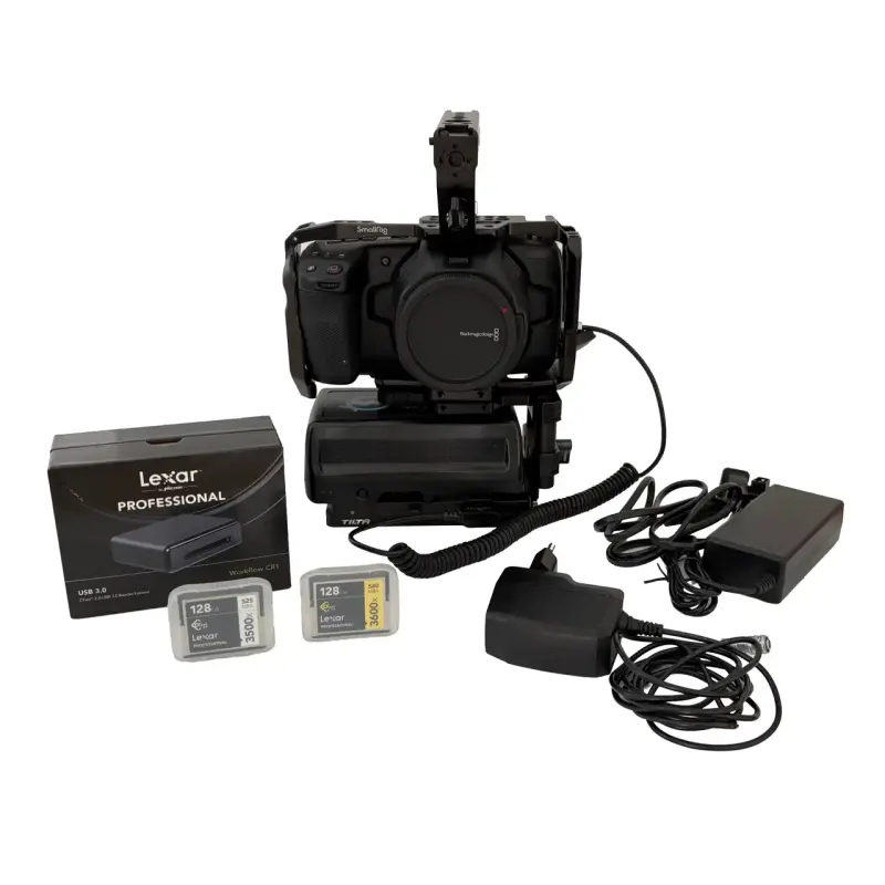 Cámara Blackmagic cinema pocket 6K con accesorios - 1