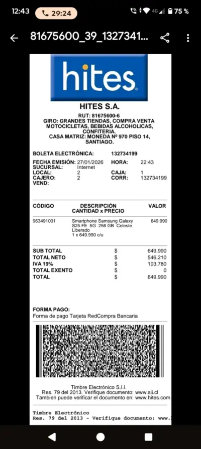 Vendo Samsung Galaxy S25 FE color Icy Blue, comple - miniatura 6