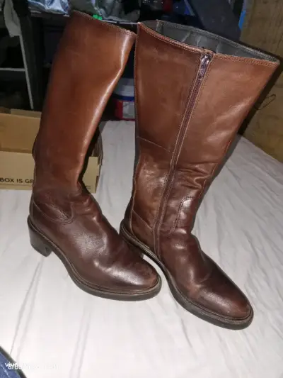 Botas de cuero marrón - miniatura 1