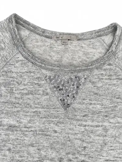 Polera gris jaspeada manga larga - miniatura 2