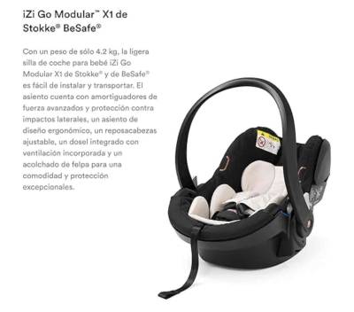 Silla de auto infantil gris marca Stokke - miniatura 3