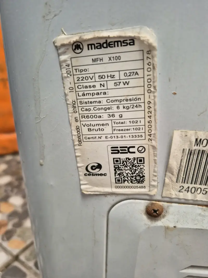 Congelador Mademsa usado - 2
