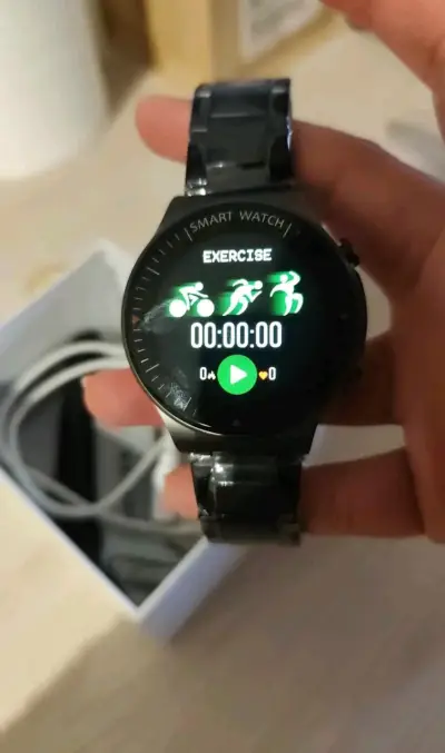 Reloj inteligente negro contestador de llamadas - miniatura 2