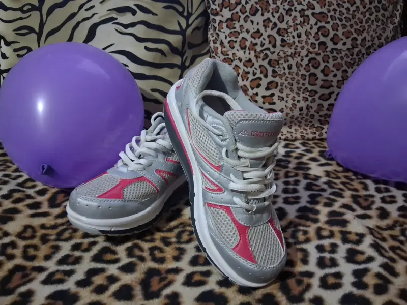 Zapatillas deportivas Kappa gris y rosado - 2