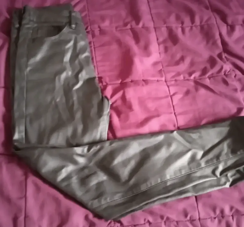 Pantalones negro ecocuero mujer - 1