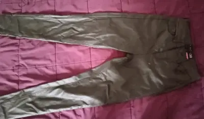 Pantalones negro ecocuero mujer - miniatura 3