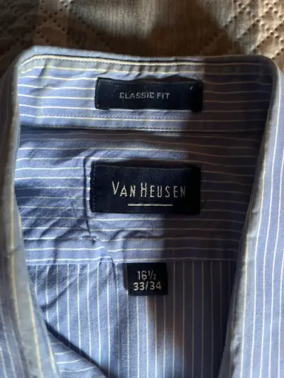 Camisa azul a rayas Van Heusen - miniatura 2