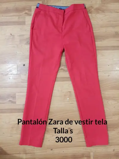 Pantalón de vestir rojo Zara - miniatura 1