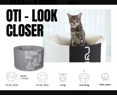 Cama rosada alta para gato - miniatura 6