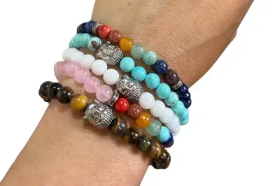 6 Pulseras de piedras variadas - miniatura 1