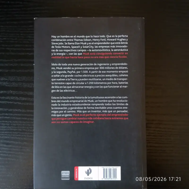 Libro "Elon Musk" Ashlee Vance - 3