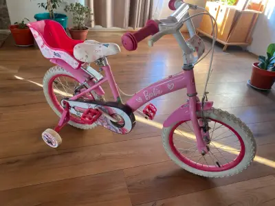 Bicicleta infantil Barbie rosada - miniatura 2
