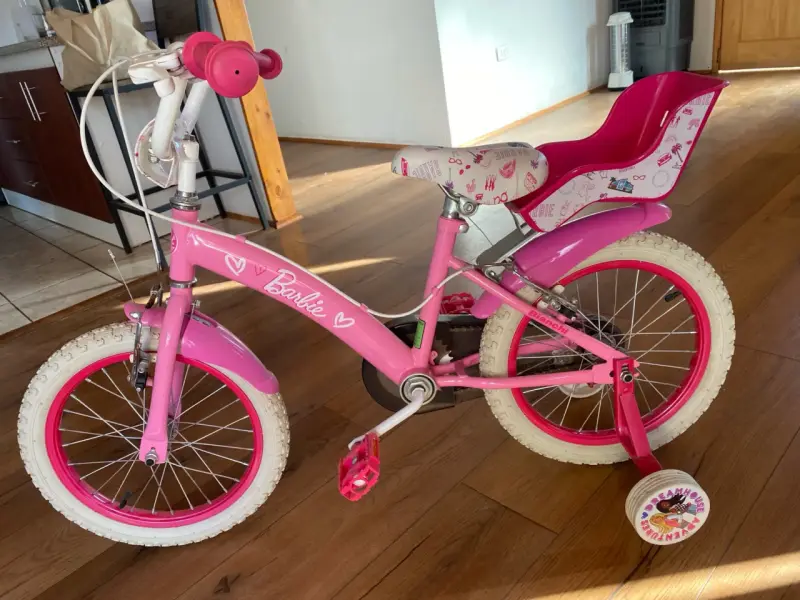 Bicicleta infantil Barbie rosada - 4